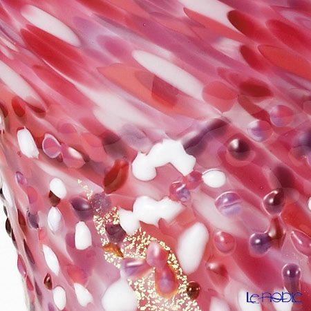 津軽びいどろ 扇花器 弘前桜 花あかり F-71435