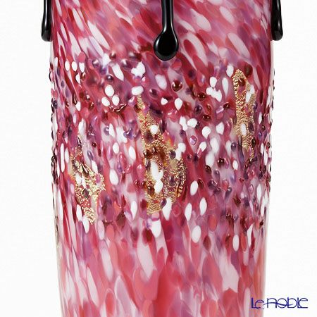 津軽びいどろ 黒重ね花器 弘前桜 花あかり F-71436