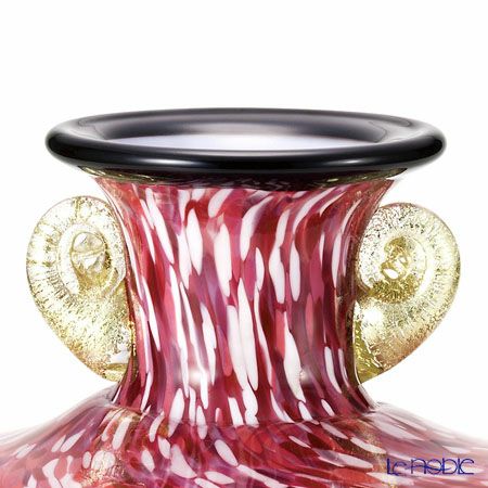 津軽びいどろ 花器（大）金耳付 弘前桜 花あかり F-71438