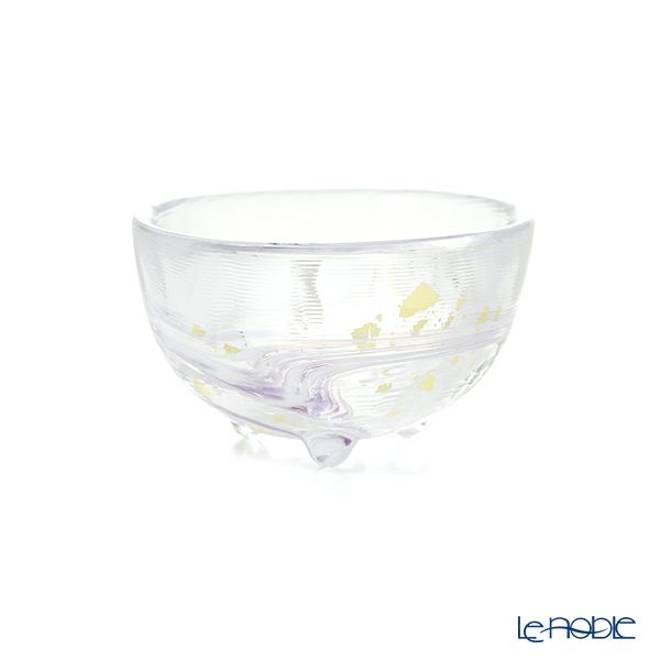 津軽びいどろ 四季の盃 ピンク／ブルー／オレンジ／ホワイト 盃（酒器）セット FS-71545 木箱入 4客揃