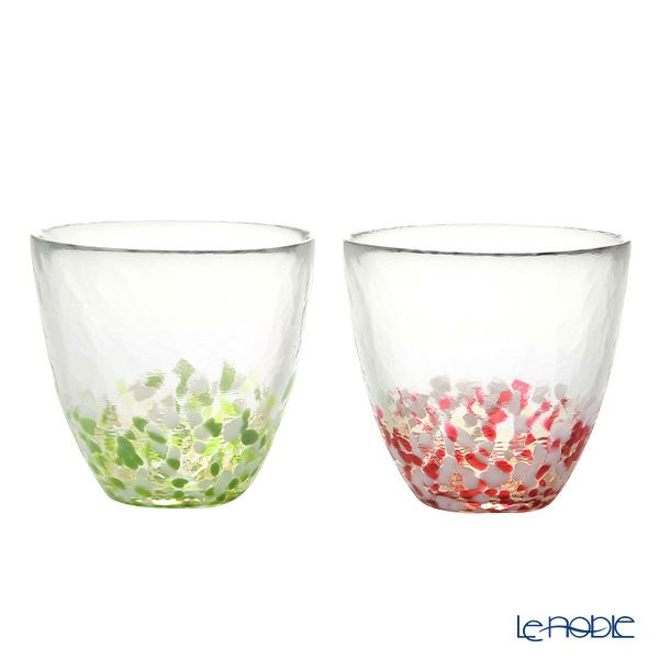 津軽びいどろ 津軽自然色りんご カップペア 270ml FS-71562