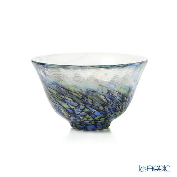 津軽びいどろ あおもりの肴 盃（酒器）セット FS-71593 4点揃え（真鯛・鮪・鯖・鮃）