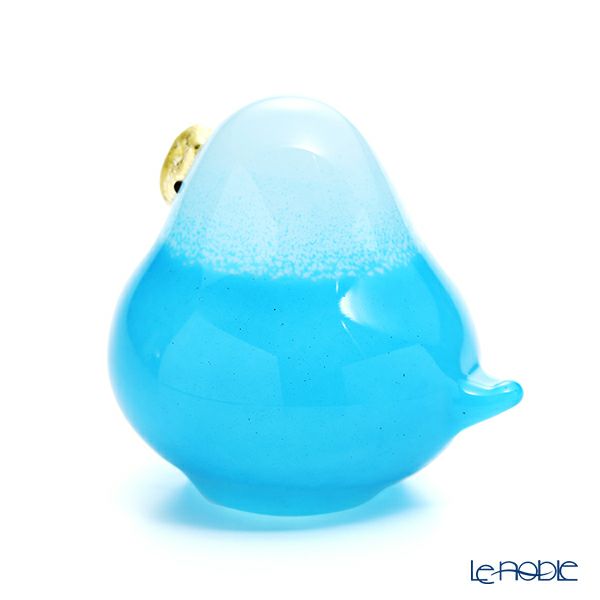 石塚硝子 わたしの家族 オブジェ セキセイ 丸 あお F-71974