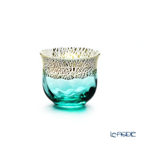 津軽びいどろ 酒器セット トルコ 酒つぎ×1＋ぐい呑み×2 FS-75549