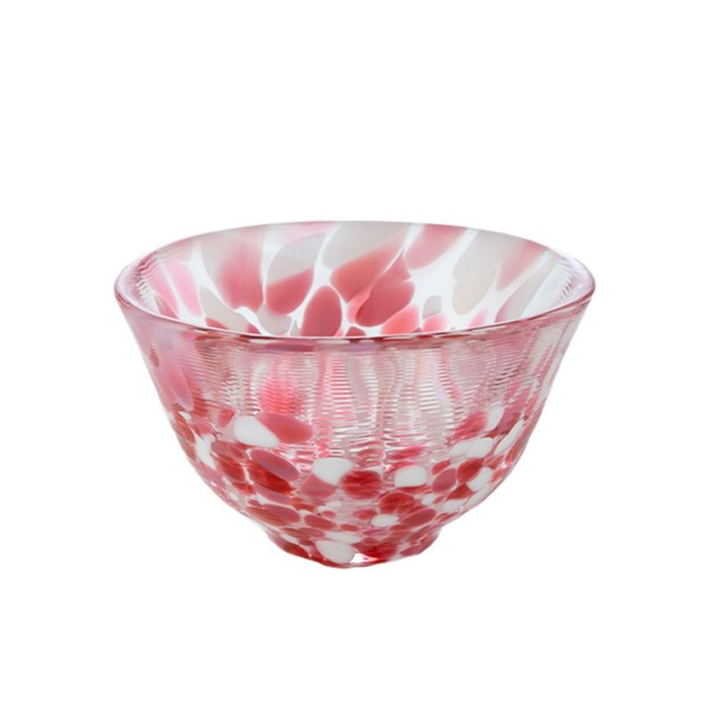 津軽びいどろ 盃コレクション 桜吹雪 レッド F-79470