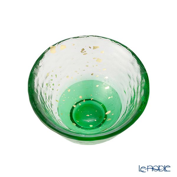 津軽びいどろ 盃コレクション 夕涼み グリーン F-79472