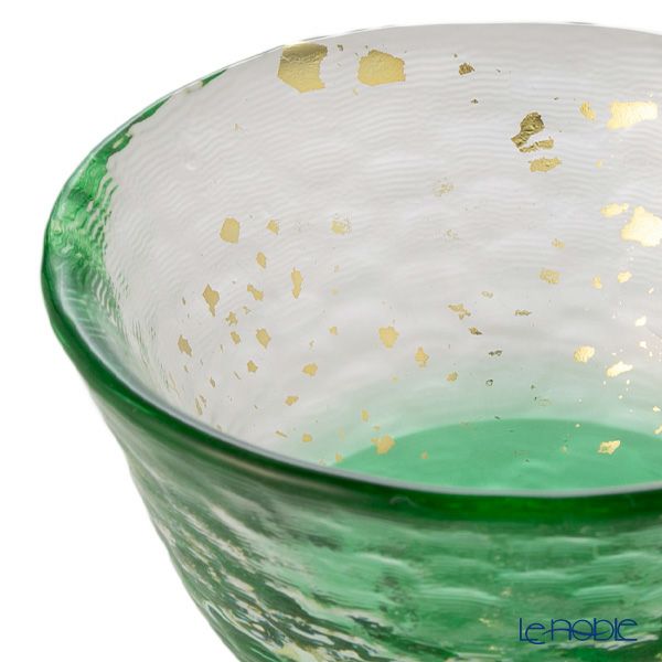 津軽びいどろ 盃コレクション 夕涼み グリーン F-79472