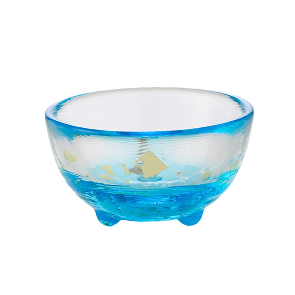 津軽びいどろ 盃コレクション 朝の露 ブルー F-79474 50ml