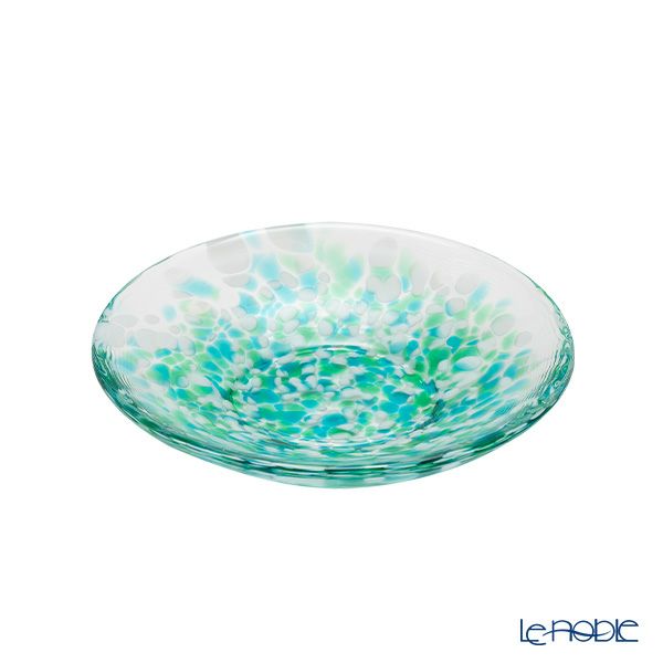 津軽びいどろ 色色豆皿 みずばしょう 100mm F-79753 小皿