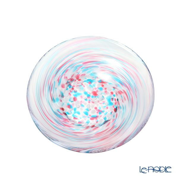 津軽びいどろ 色色豆皿 はるがすみ 100mm F-79754 小皿