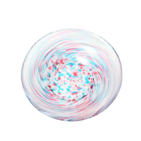 津軽びいどろ 色色豆皿 はるがすみ 100mm F-79754 小皿