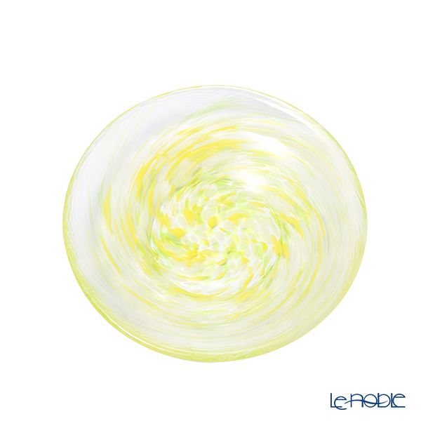 津軽びいどろ 色色豆皿 菜の花 100mm F-79756 小皿