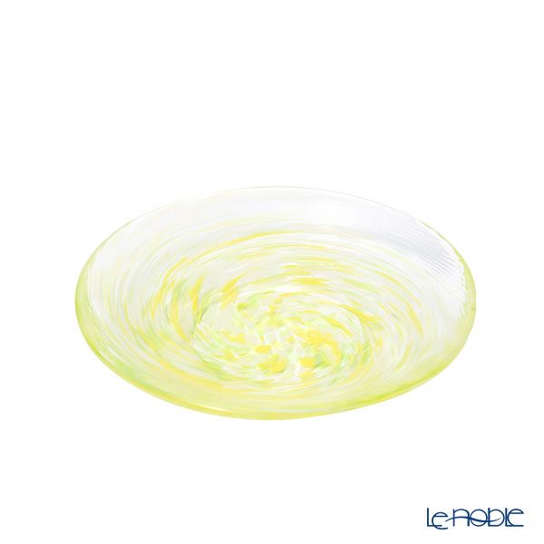 津軽びいどろ 色色豆皿 菜の花 100mm F-79756 小皿