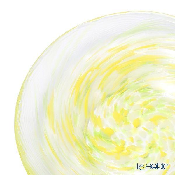 津軽びいどろ 色色豆皿 菜の花 100mm F-79756 小皿