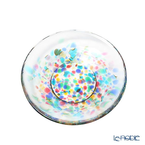 津軽びいどろ 色色豆皿 ねぶた夜祭 100mm F-79763 小皿