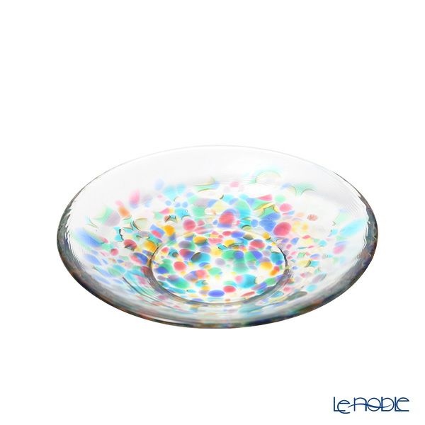 津軽びいどろ 色色豆皿 ねぶた夜祭 100mm F-79763 小皿