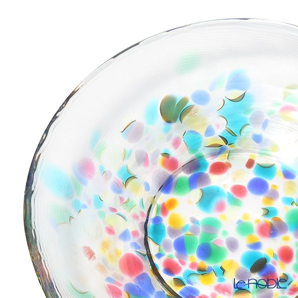 津軽びいどろ 色色豆皿 ねぶた夜祭 100mm F-79763 小皿