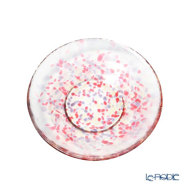 津軽びいどろ 色色豆皿 春茜 100mm F-79765 小皿