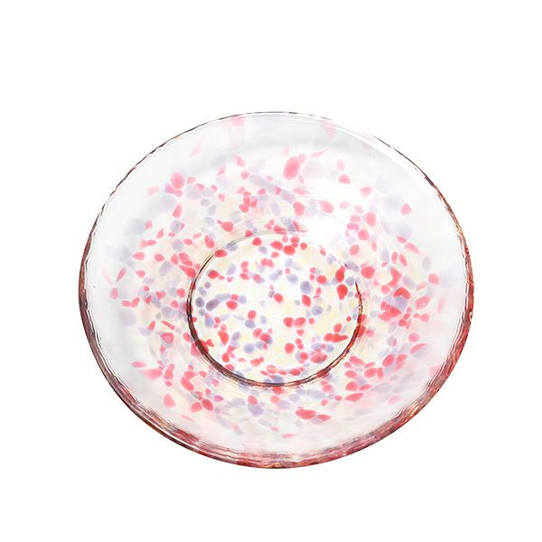 津軽びいどろ 色色豆皿 春茜 100mm F-79765 小皿