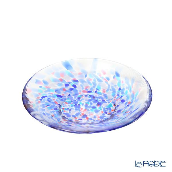 津軽びいどろ 色色豆皿 夏海 100mm F-79766 小皿