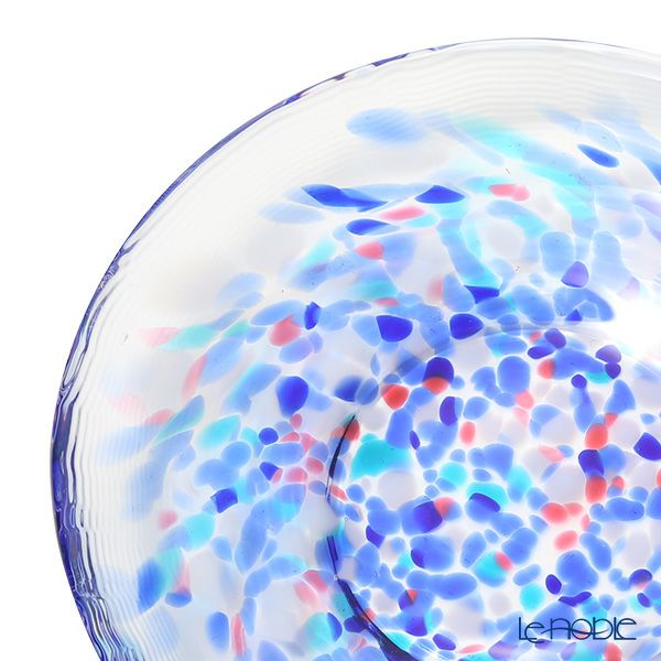 津軽びいどろ 色色豆皿 夏海 100mm F-79766 小皿