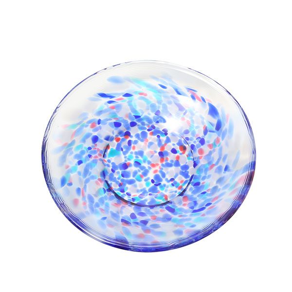 津軽びいどろ 色色豆皿 夏海 100mm F-79766 小皿