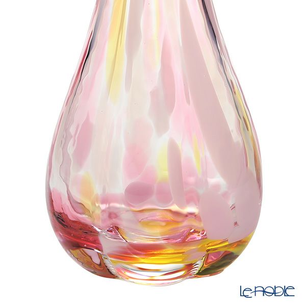 津軽びいどろ 一輪挿し／花瓶（花器） 花ひかり フラワーピンク 150mm F-79793