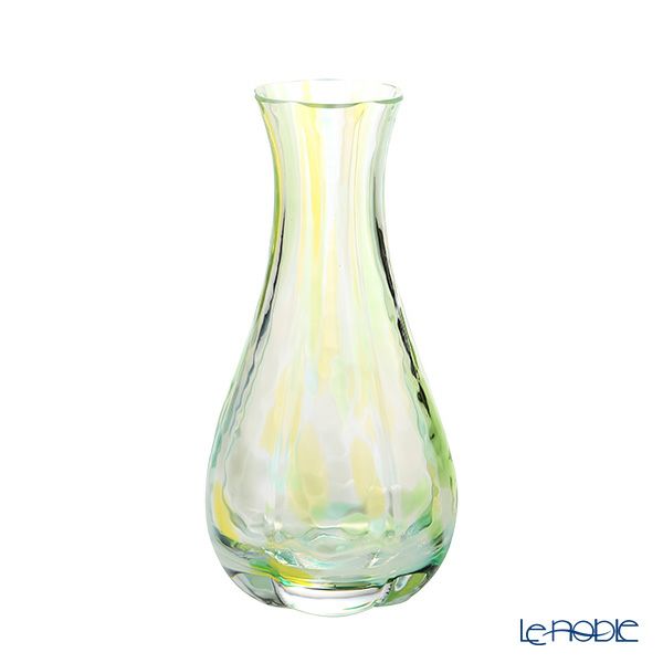 津軽びいどろ 一輪挿し／花瓶（花器） 花ひかり フォレストグリーン 150mm F-79794