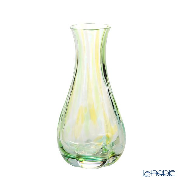 津軽びいどろ 一輪挿し／花瓶（花器） 花ひかり フォレストグリーン 150mm F-79794