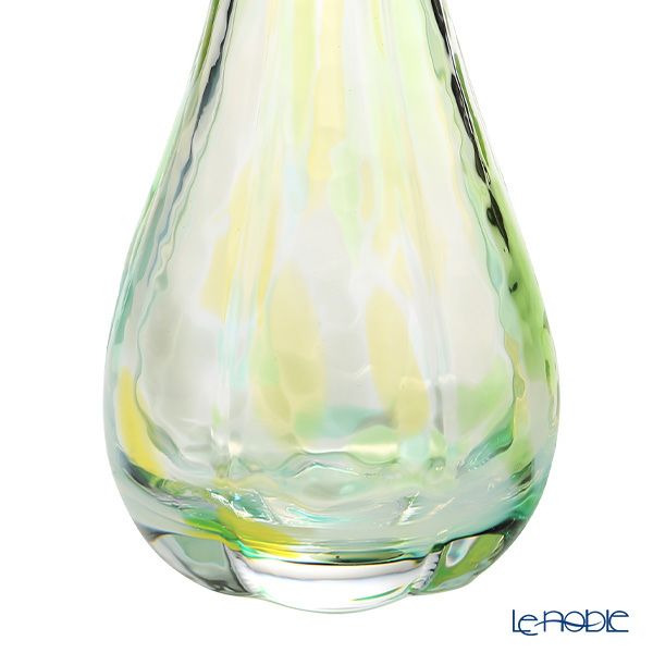 津軽びいどろ 一輪挿し／花瓶（花器） 花ひかり フォレストグリーン 150mm F-79794