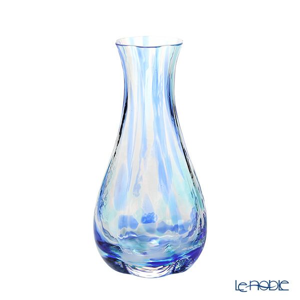 津軽びいどろ 一輪挿し／花瓶（花器） 花ひかり シーブルー 150mm F-79796