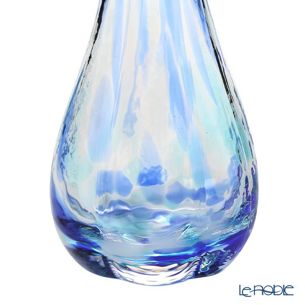 津軽びいどろ 一輪挿し／花瓶（花器） 花ひかり シーブルー 150mm F-79796