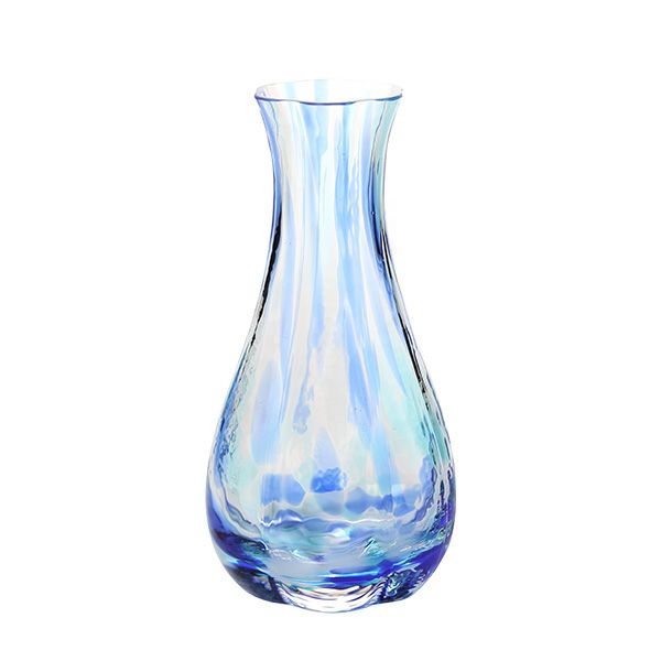 津軽びいどろ 一輪挿し／花瓶（花器） 花ひかり シーブルー 150mm F-79796