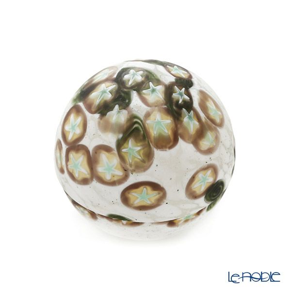 【1点限り】津軽びいどろ 大川薫工房 香合 ブラック／ホワイト OK16-3073