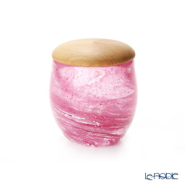 【1点限り】津軽びいどろ 大川薫工房 茶器 ピンク OK16-3053