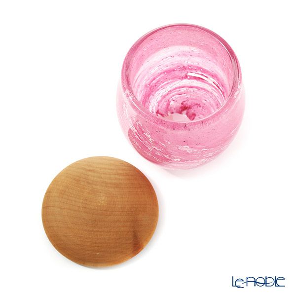 【1点限り】津軽びいどろ 大川薫工房 茶器 ピンク OK16-3053