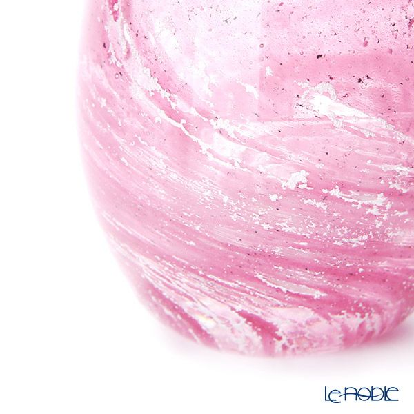 【1点限り】津軽びいどろ 大川薫工房 茶器 ピンク OK16-3053