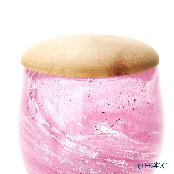 【1点限り】津軽びいどろ 大川薫工房 茶器 ピンク OK16-3053