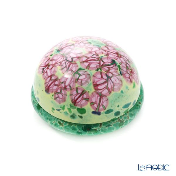 【1点限り】津軽びいどろ 大川薫工房 香合 グリーン／ピンク OK18-3054