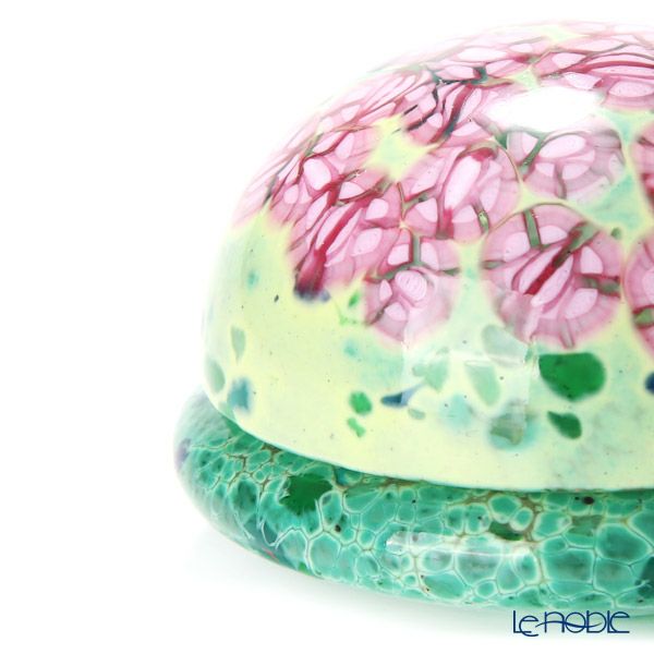 【1点限り】津軽びいどろ 大川薫工房 香合 グリーン／ピンク OK18-3054