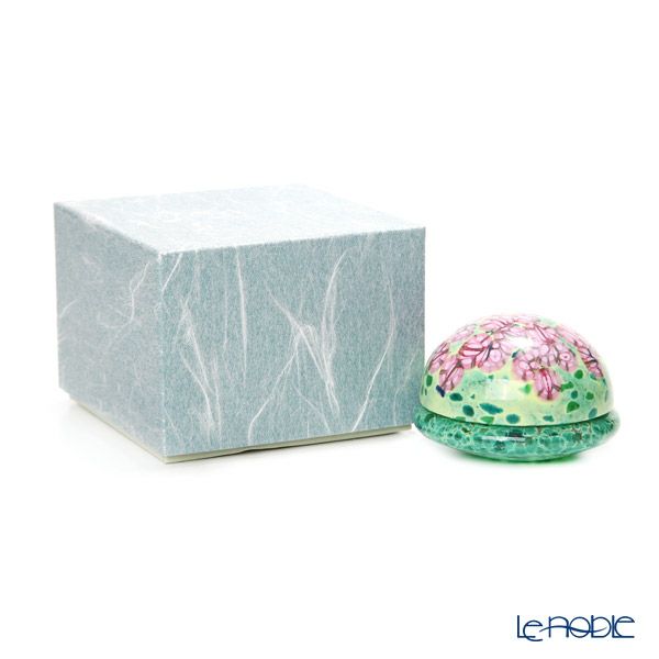 【1点限り】津軽びいどろ 大川薫工房 香合 グリーン／ピンク OK18-3054