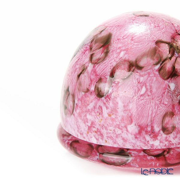 【1点限り】津軽びいどろ 大川薫工房 香合 ピンク OK18-3058