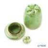 【1点限り】津軽びいどろ 大川薫工房 香炉 グリーン／ゴールド OK18-3103