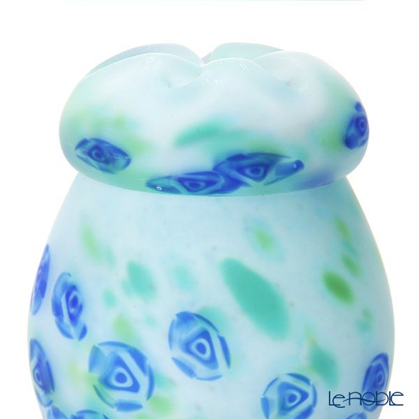 【1点限り】津軽びいどろ 大川薫工房 香炉 ブルー／グリーン OK17-3019