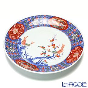 【伝統工芸】古琳庵窯 染錦孔雀絵 飾皿