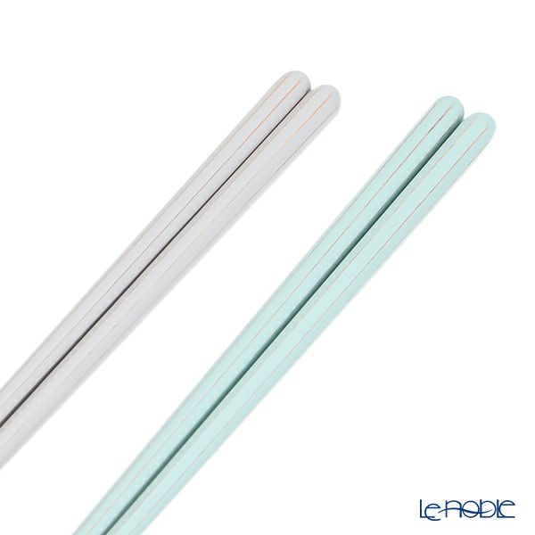 若狭塗 Haze ヘイズ 若狭塗箸と美濃焼箸置き ペア セット GY×SKY グレー×ライトブルー