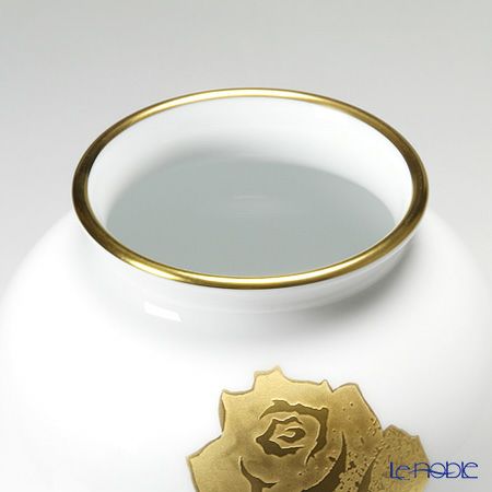 大倉陶園 金蝕バラ 花瓶 23cm 2A／2016