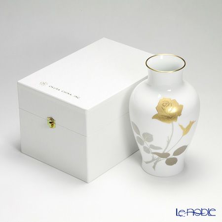 大倉陶園 金蝕バラ 花瓶 28cm 20A／2016