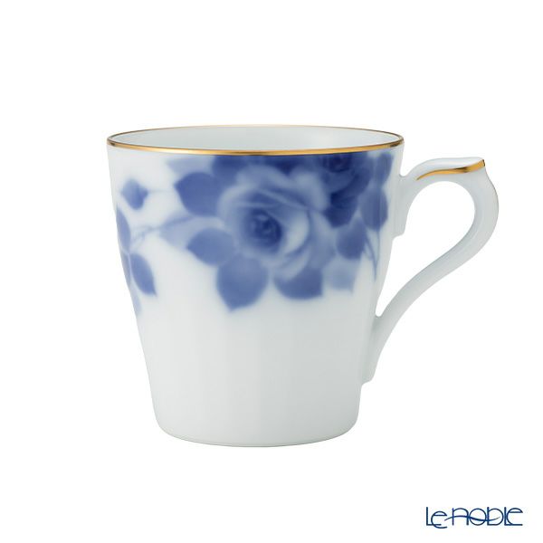 大倉陶園 岡染め ブルーローズ マグカップ 8011A／114C