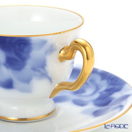 大倉陶園 ブルーローズ デミタス碗皿（カップ＆ソーサー） 8011A／62C